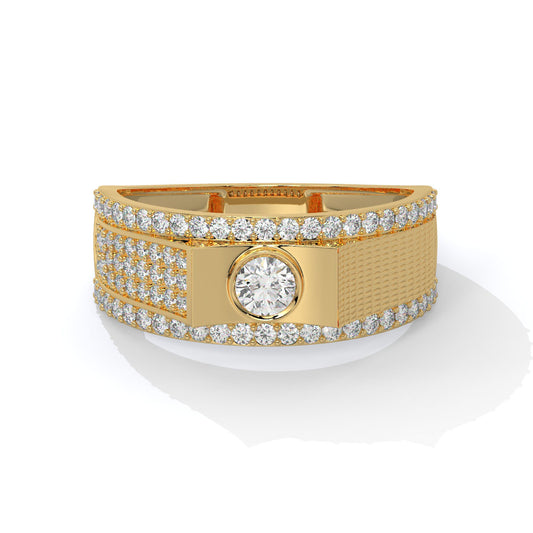 Majestic Zenith - Bold Men's Diamond Ring