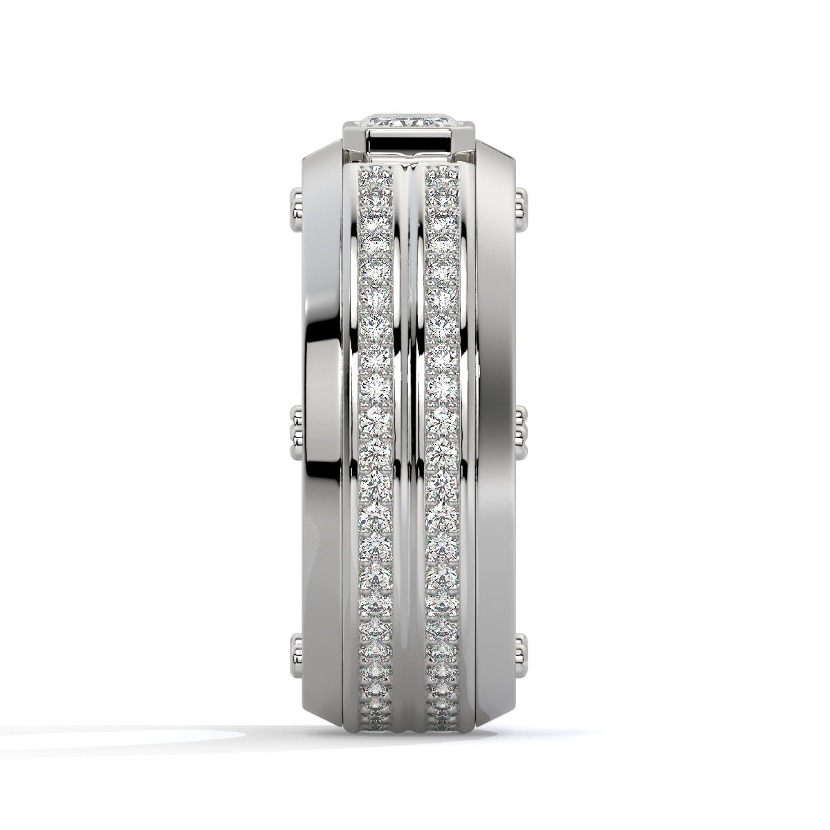 Elegant Two-Tone Diamond Eternity Ring
