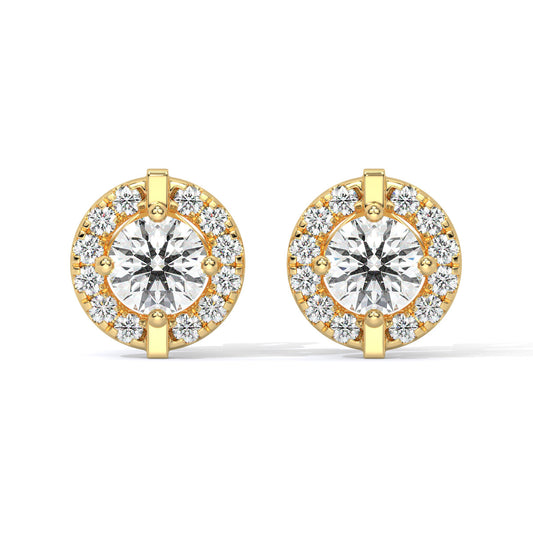 Solara Crown Diamond Circle Studs