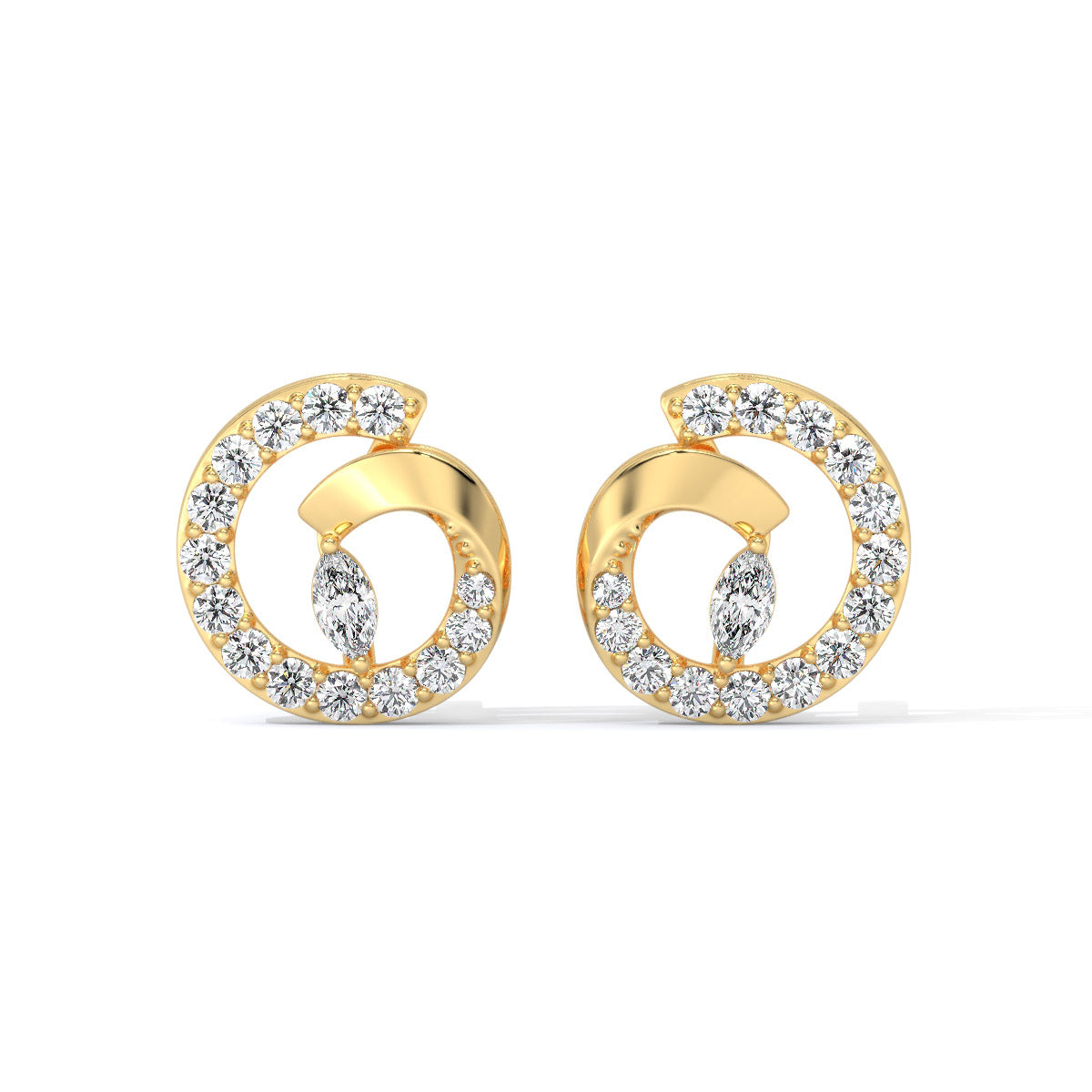 Seraphine Loop Sparkling Diamond Studs