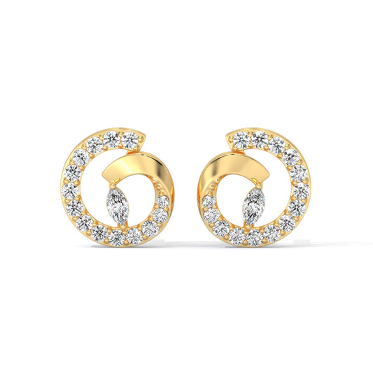 Seraphine Loop Sparkling Diamond Studs