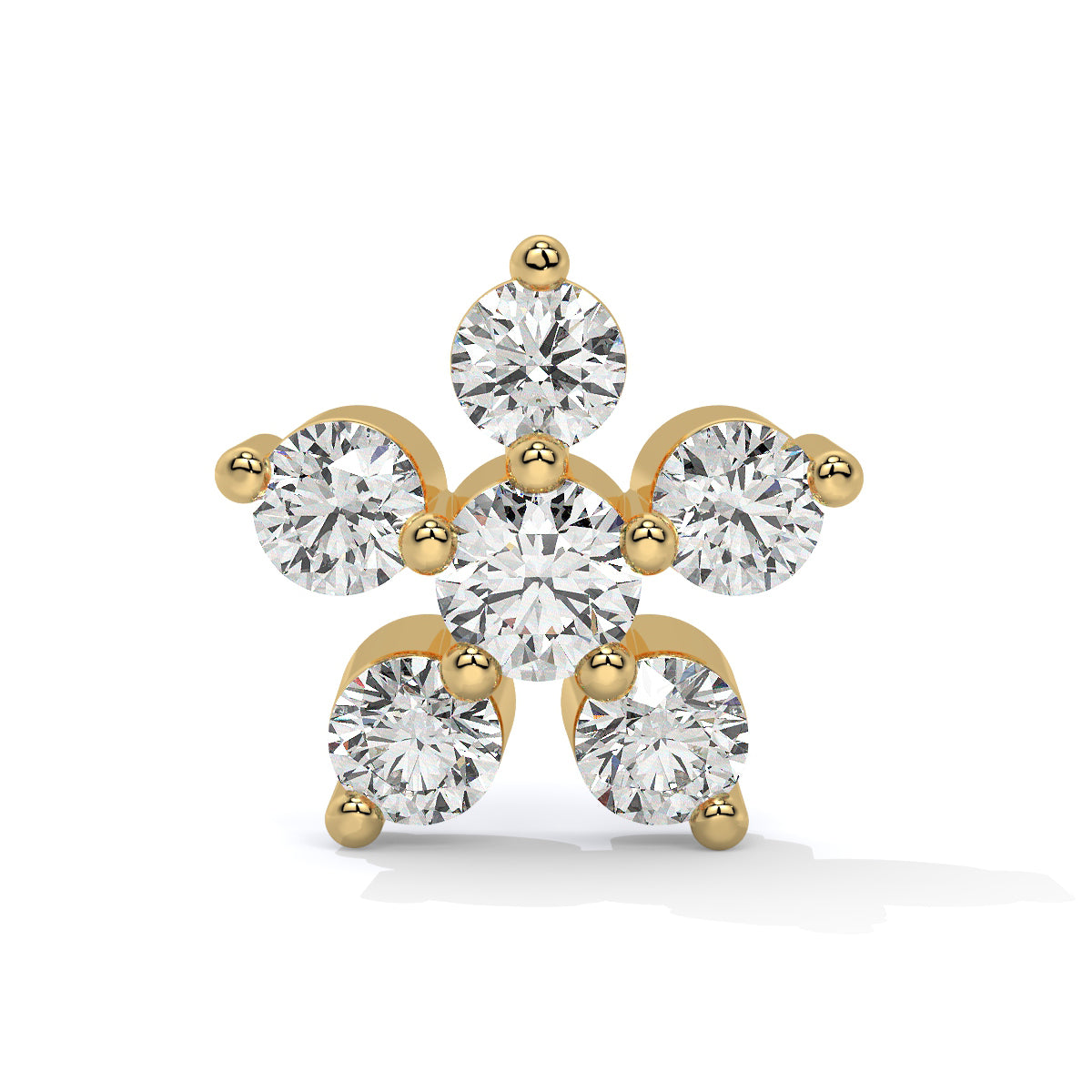 Radiant Starburst Diamond Nose Pin