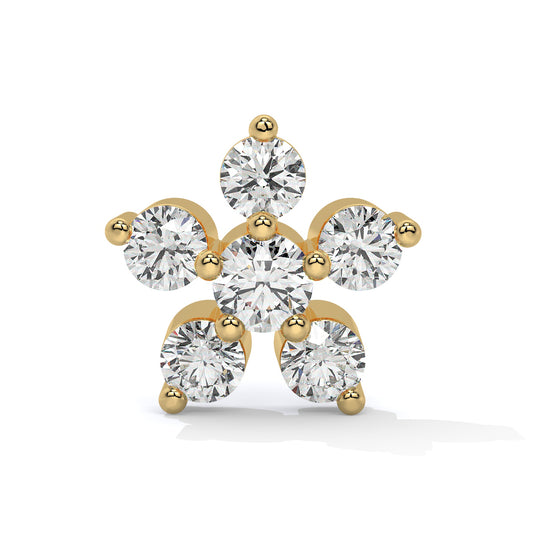 Radiant Starburst Diamond Nose Pin