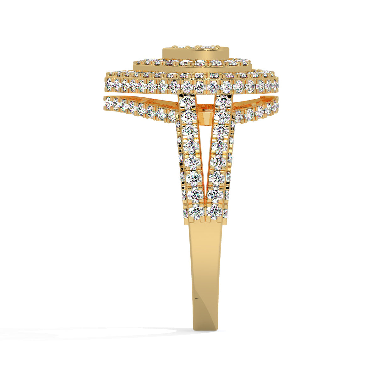 Triple Heart Diamond Ring