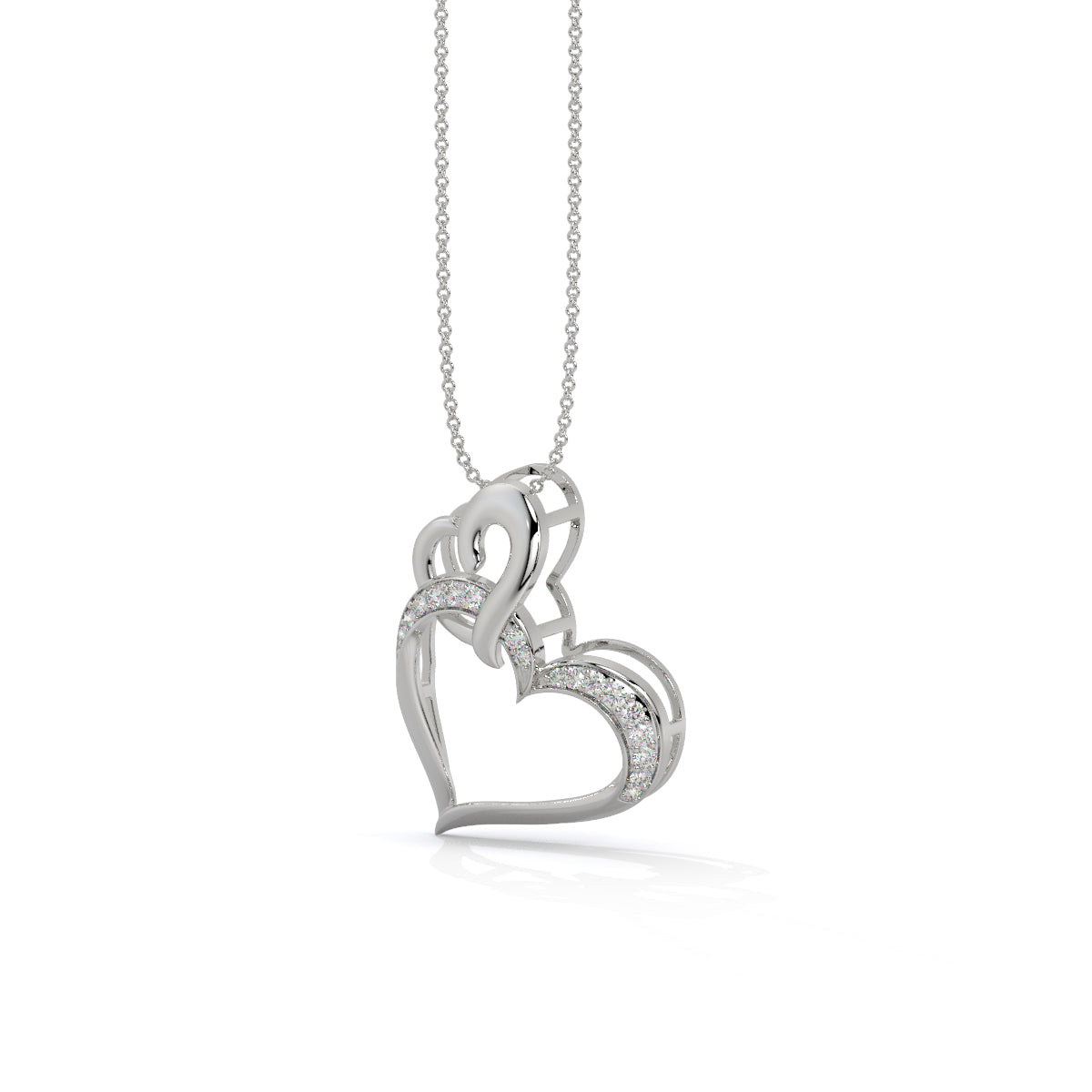 Elegant Heart Diamond Pendant