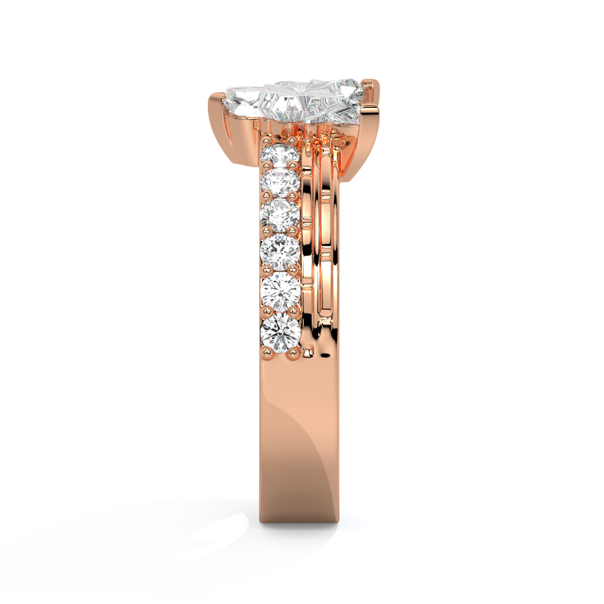 Bull-Cut Diamond Men's Ring