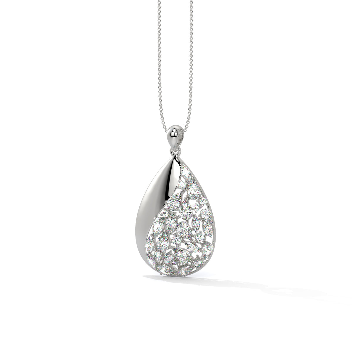 Royal Teardrop Diamond Pendant