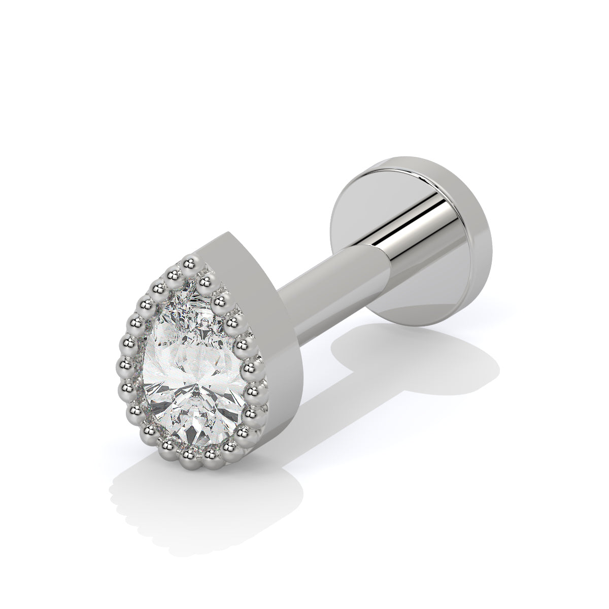 Teardrop Diamond Nose Pin