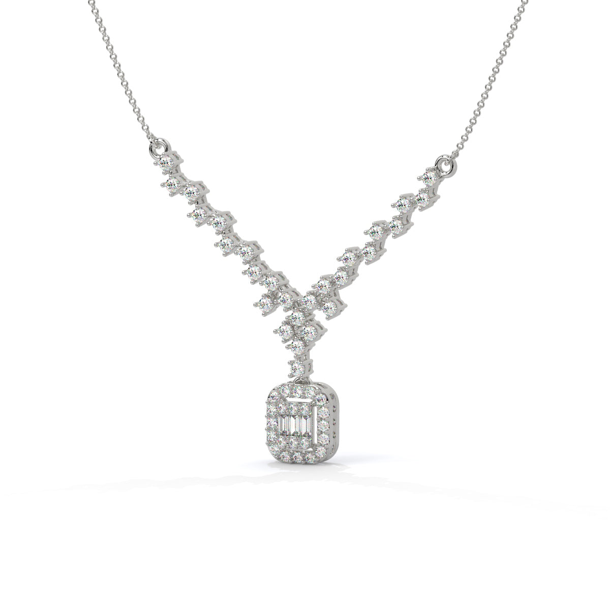 Exquisite Diamond Halo Pendant