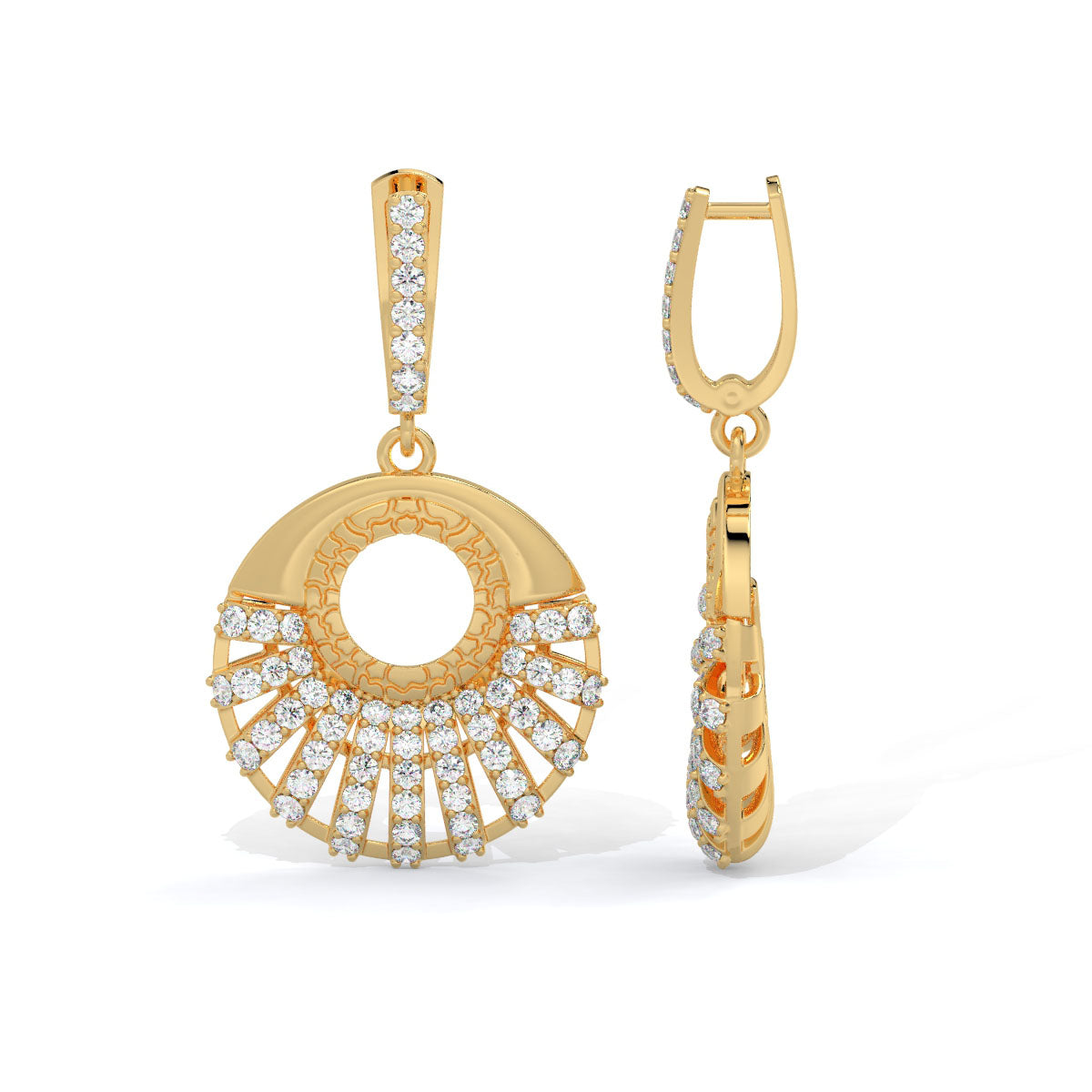 Radiance Sunburst Diamond Danglers