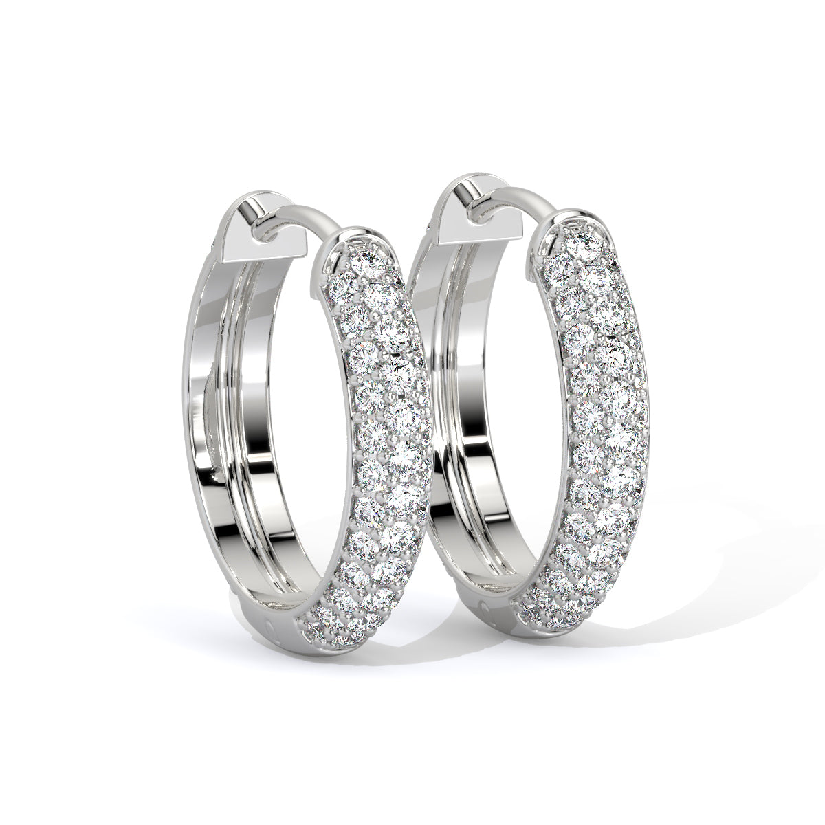 Auric Loop Diamond Hoops