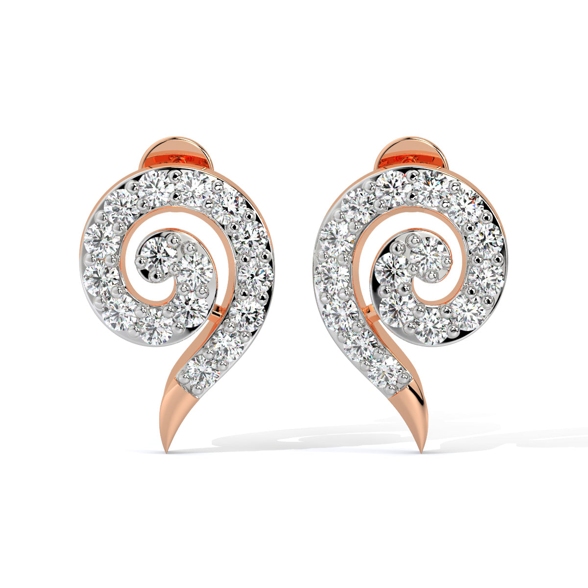 Spiral Gleam Diamond Studs