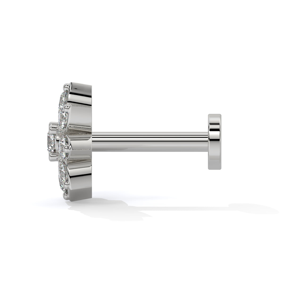 Floral Bloom Diamond Nose Pin