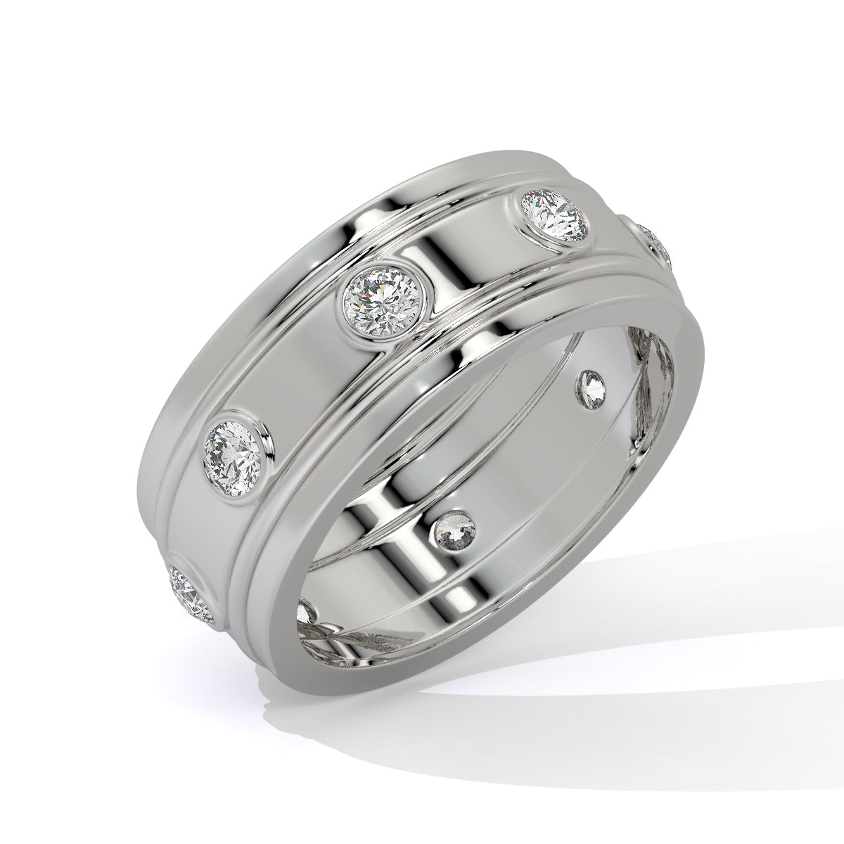 Two-Tone Diamond Eternity Ring