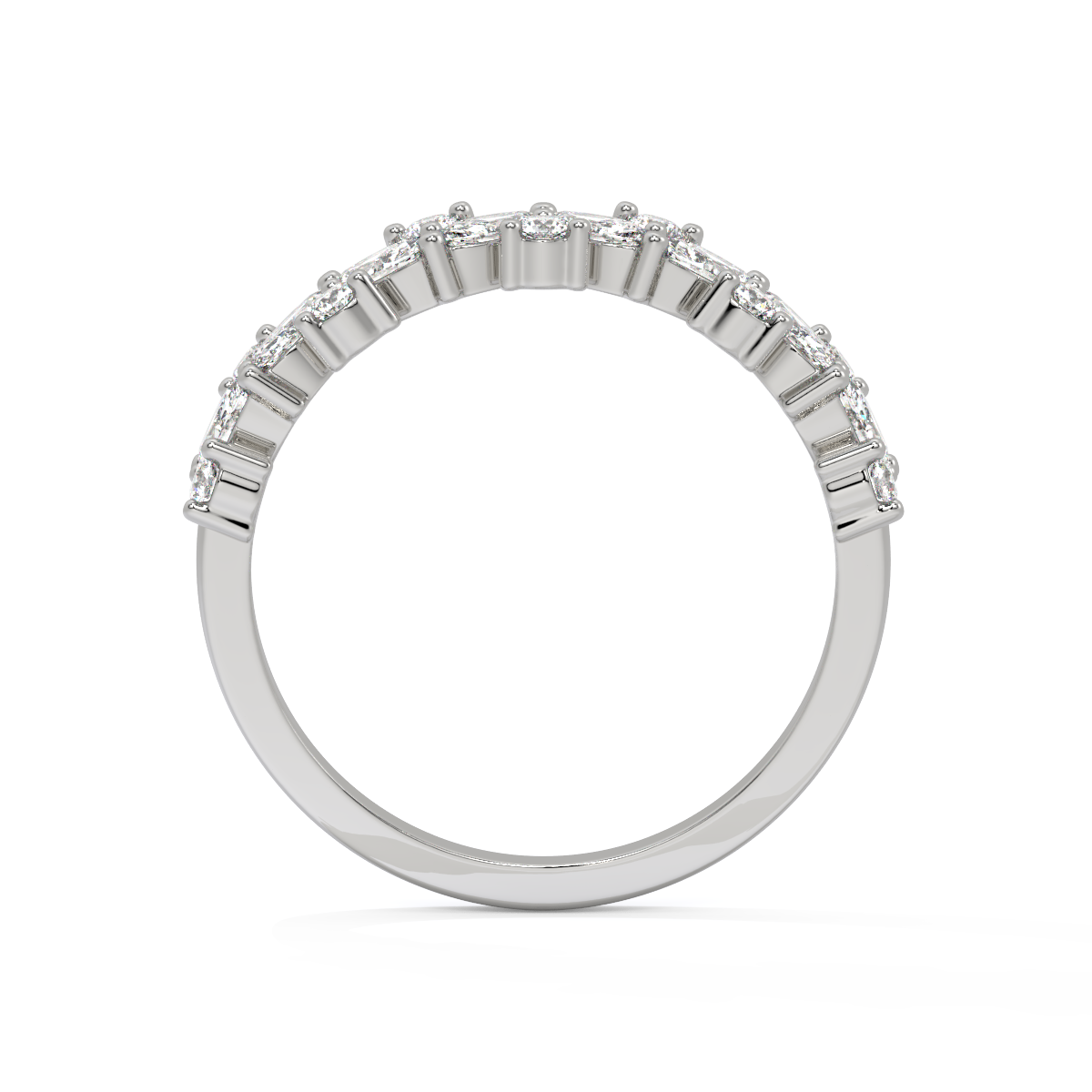 Contour Asymmetrical Diamond Ring