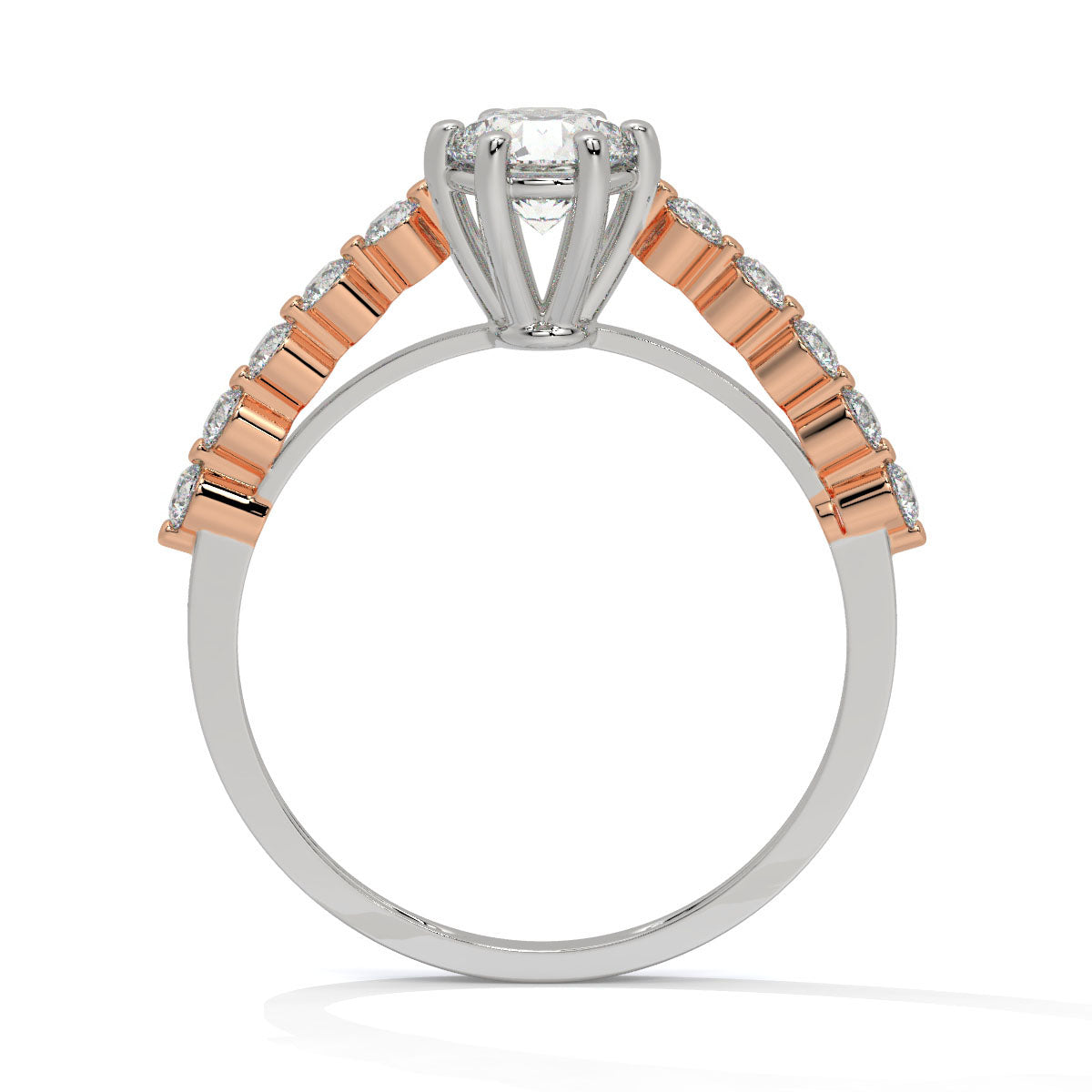 Blush Bloom Dual-Tone Diamond Ring