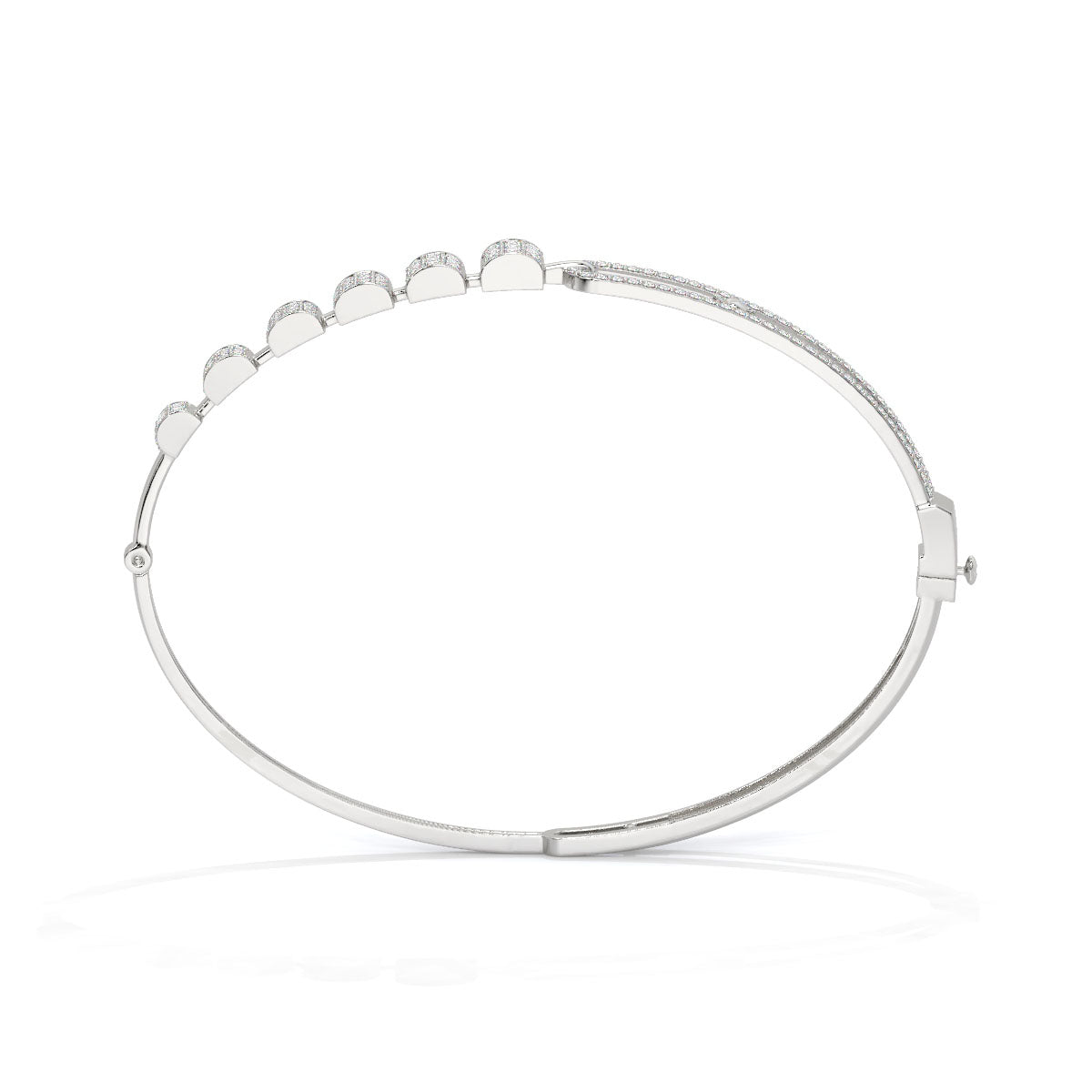 Gleam Line Diamond Connector Bangle