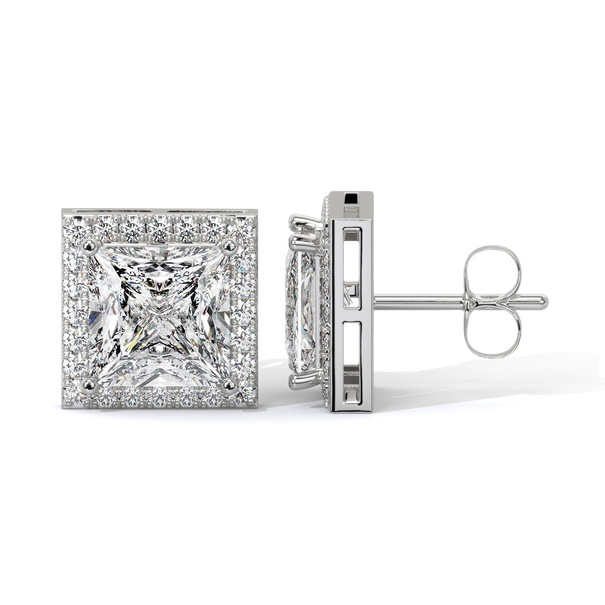 Crown Edge Diamond Studs