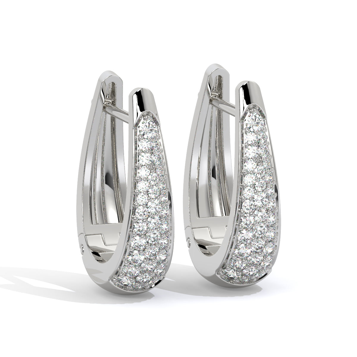 Tapered Diamond Hoops