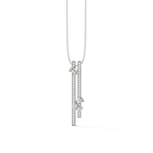 Modern Geometric Diamond Pendant