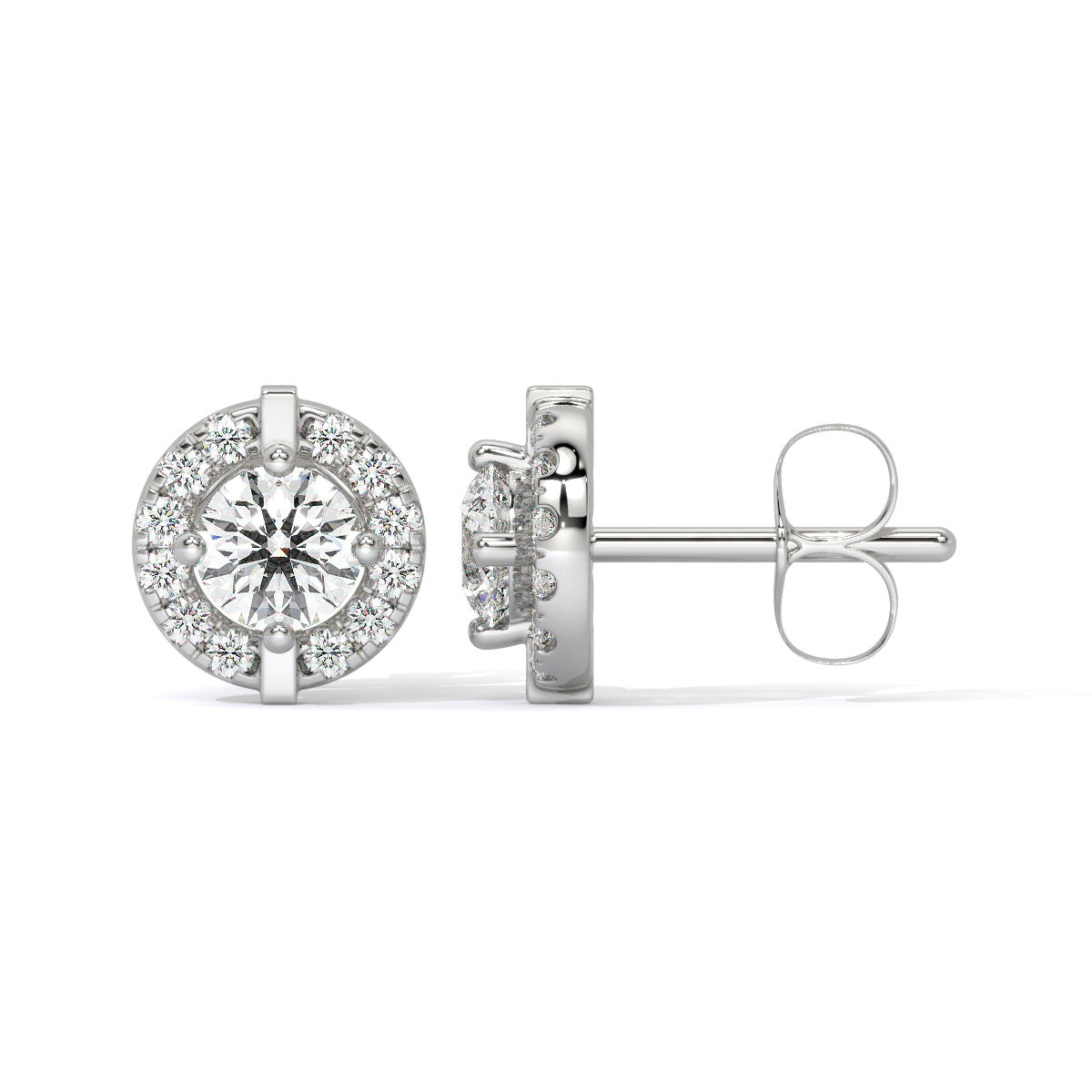 Solara Crown Diamond Circle Studs
