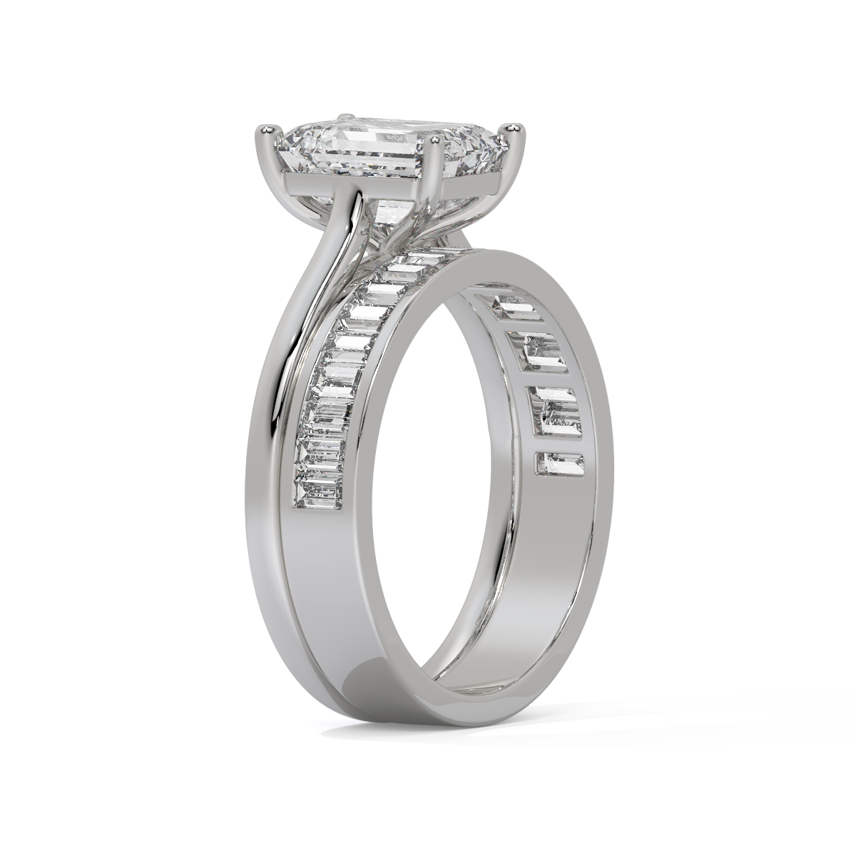 Royale Pathway Emerald-Cut Bypass Ring