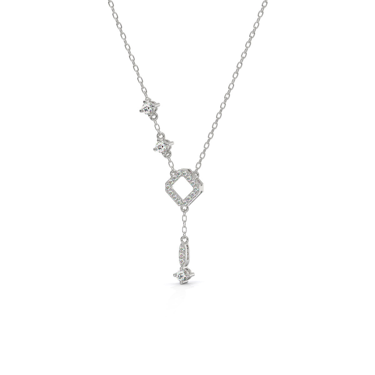 Stellar Prism Diamond Cascade Pendant