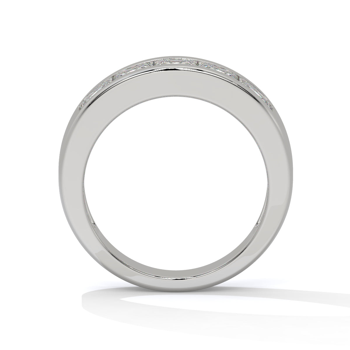 Princess-Cut Diamond Channel-Set Men's Ring