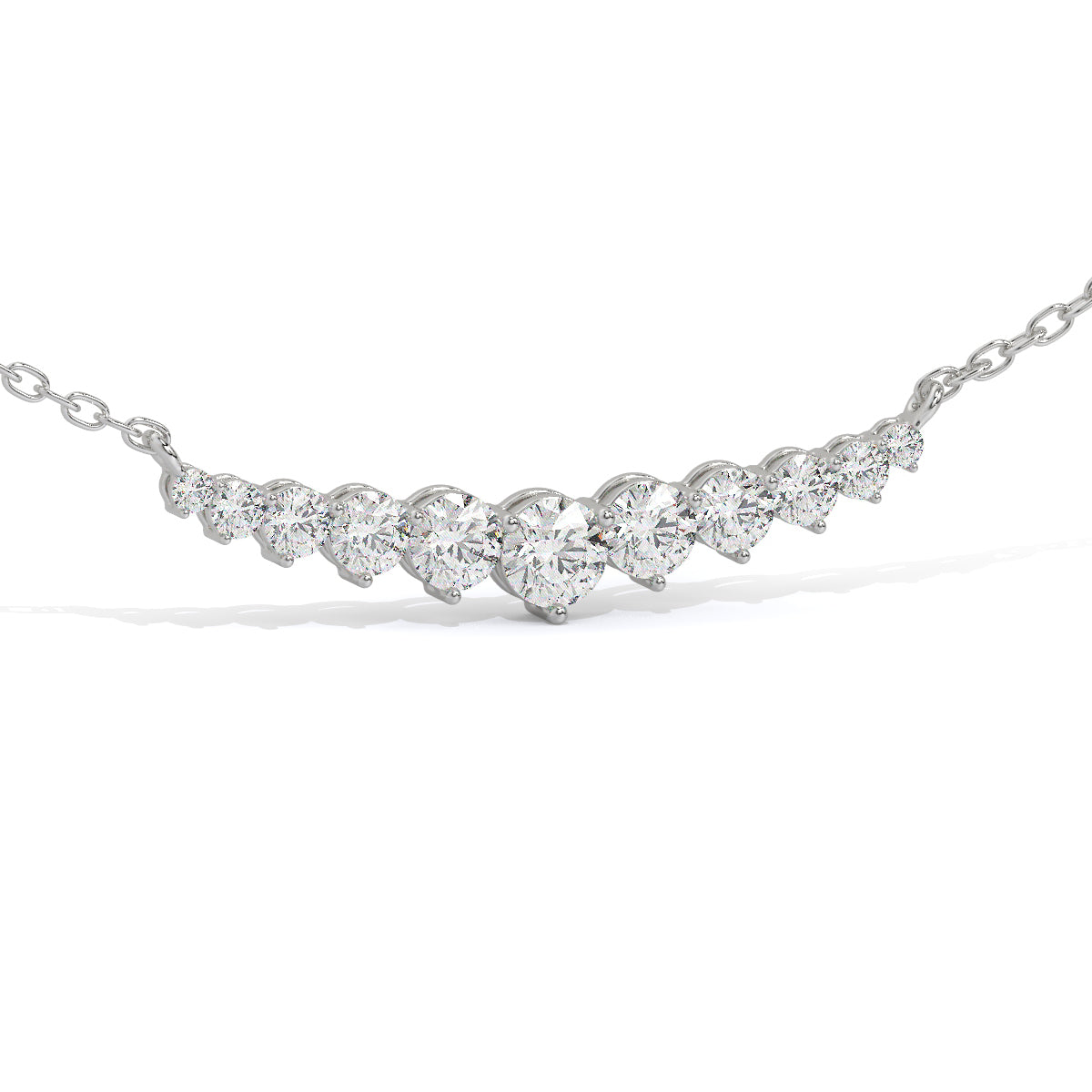 Radiance Diamond Curve Pendant