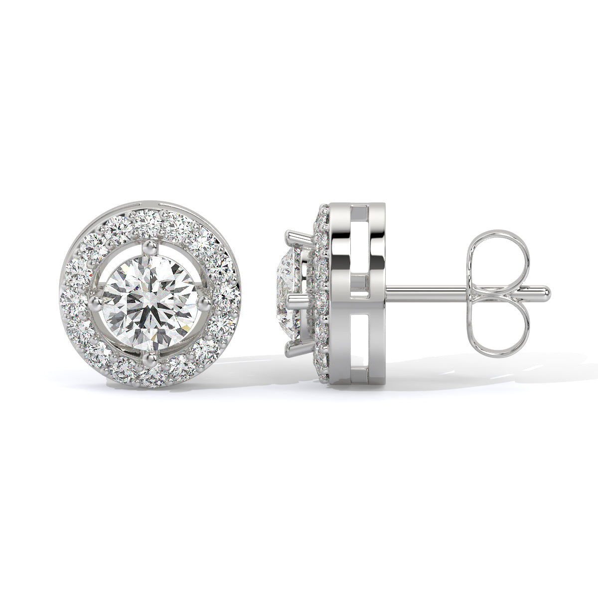 Halo Diamond Studs