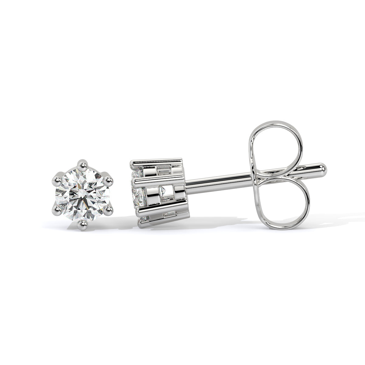 Classic Round-Cut Diamond Studs