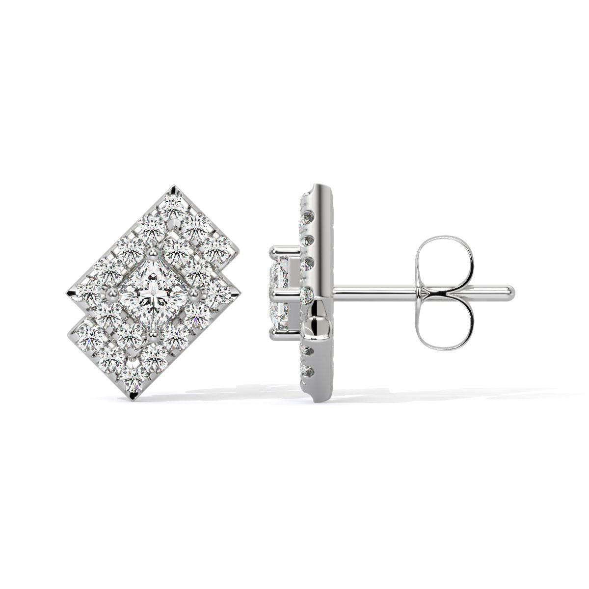 Solaris Frame Diamond Studs
