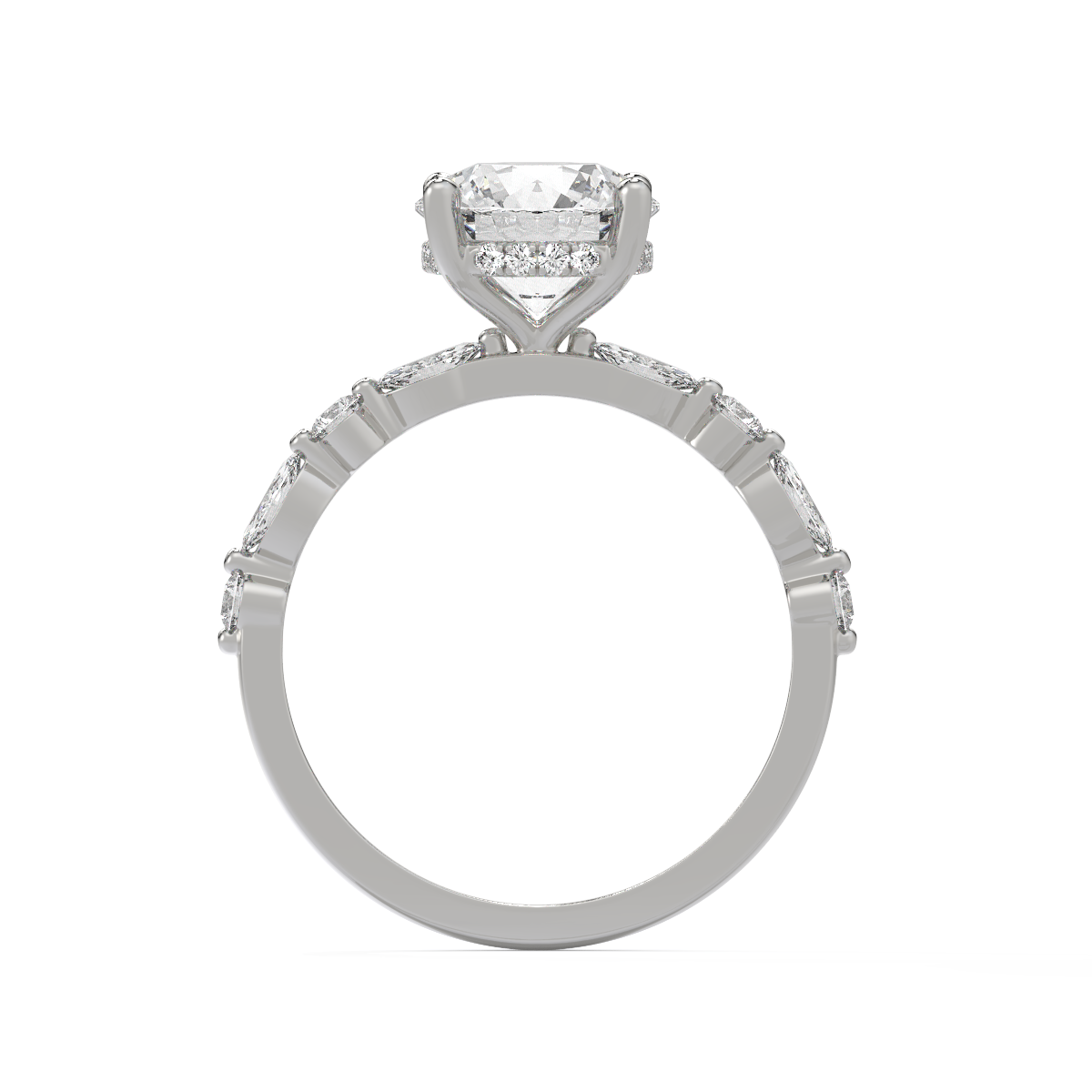 Opaline Bud Diamond Ring