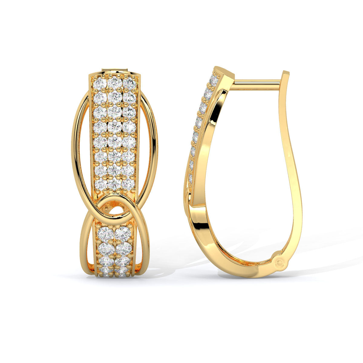 Timeless Twist Diamond Hoops