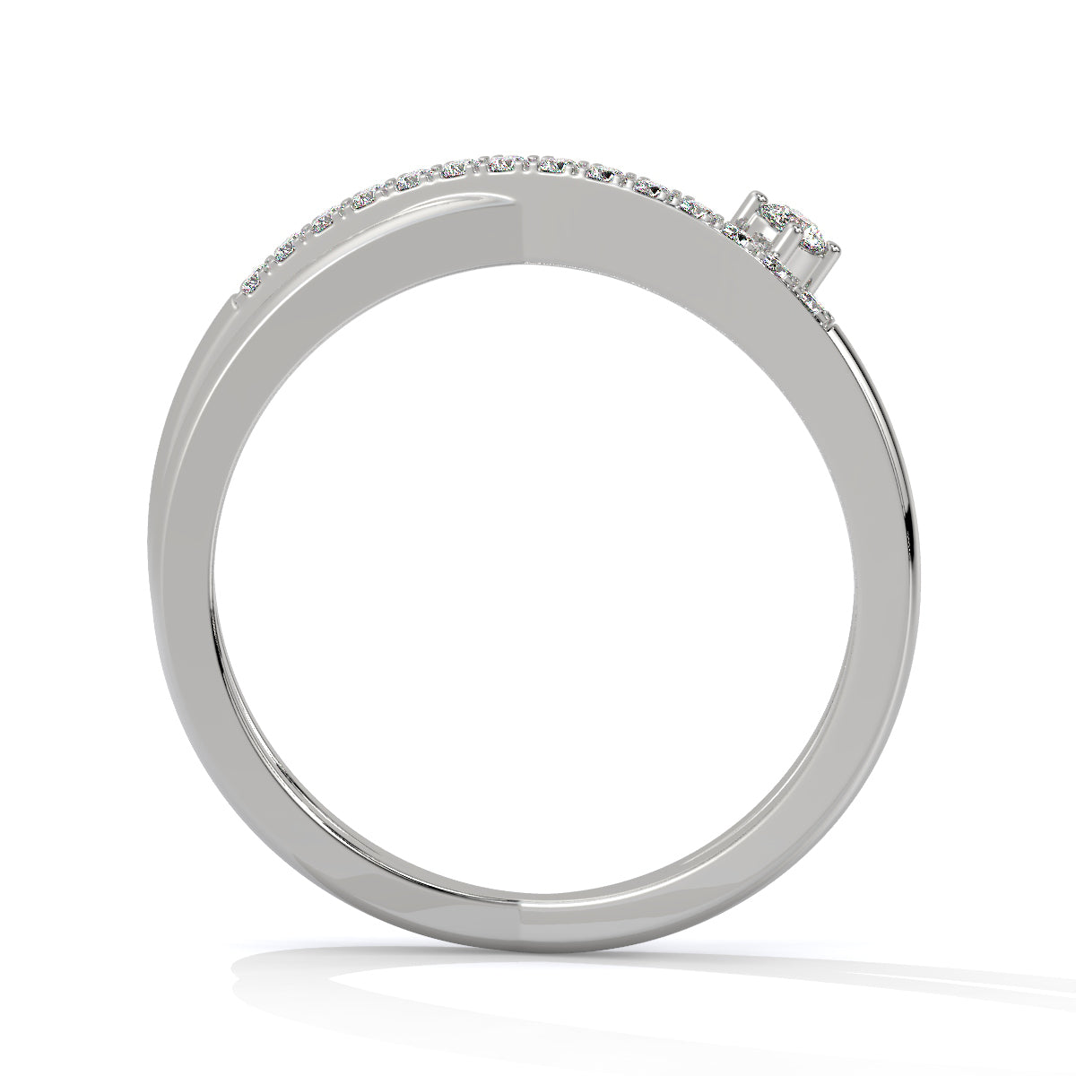 Criss-Cross Charm Diamond Ring