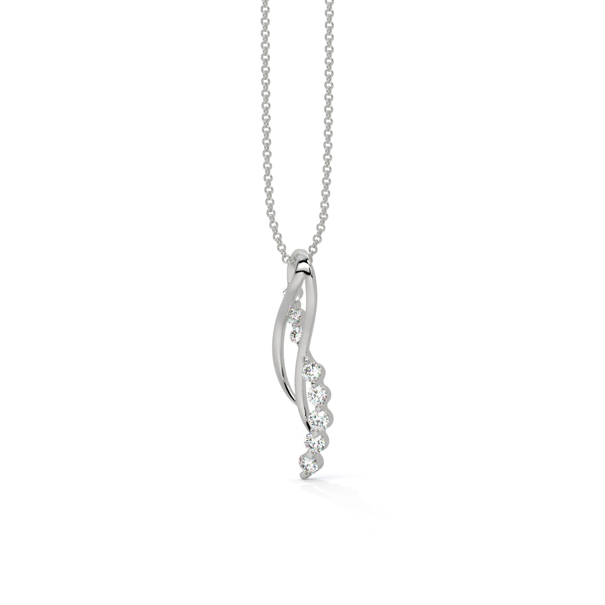Twisting Diamond Flow Pendant