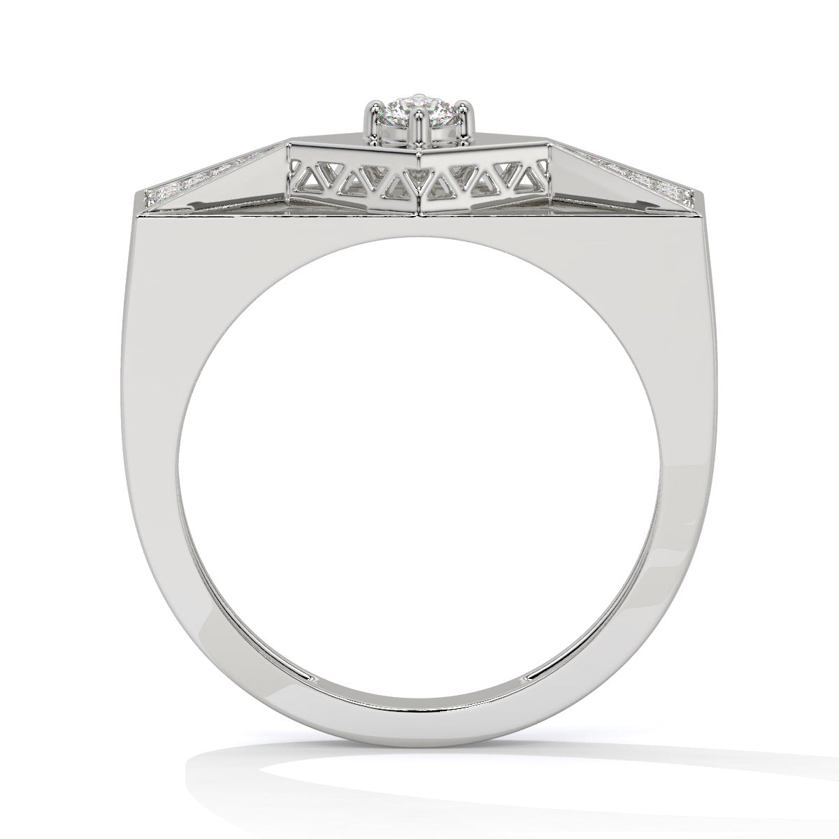 GeoLuxe Tri-Shape Men's Diamond Ring