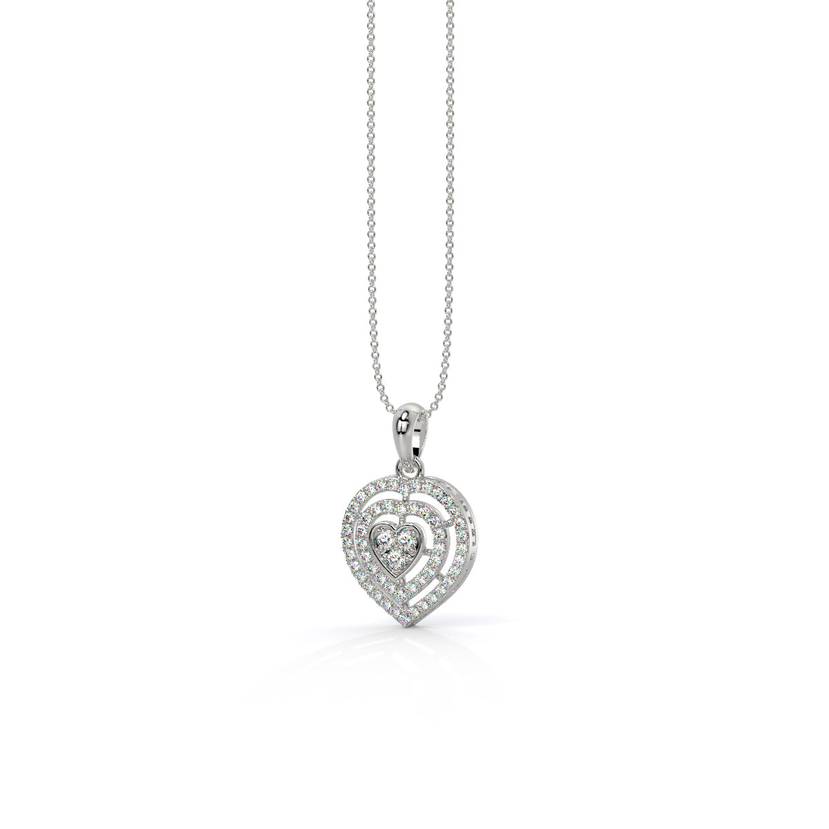 Starlight Diamond Heart Pendant