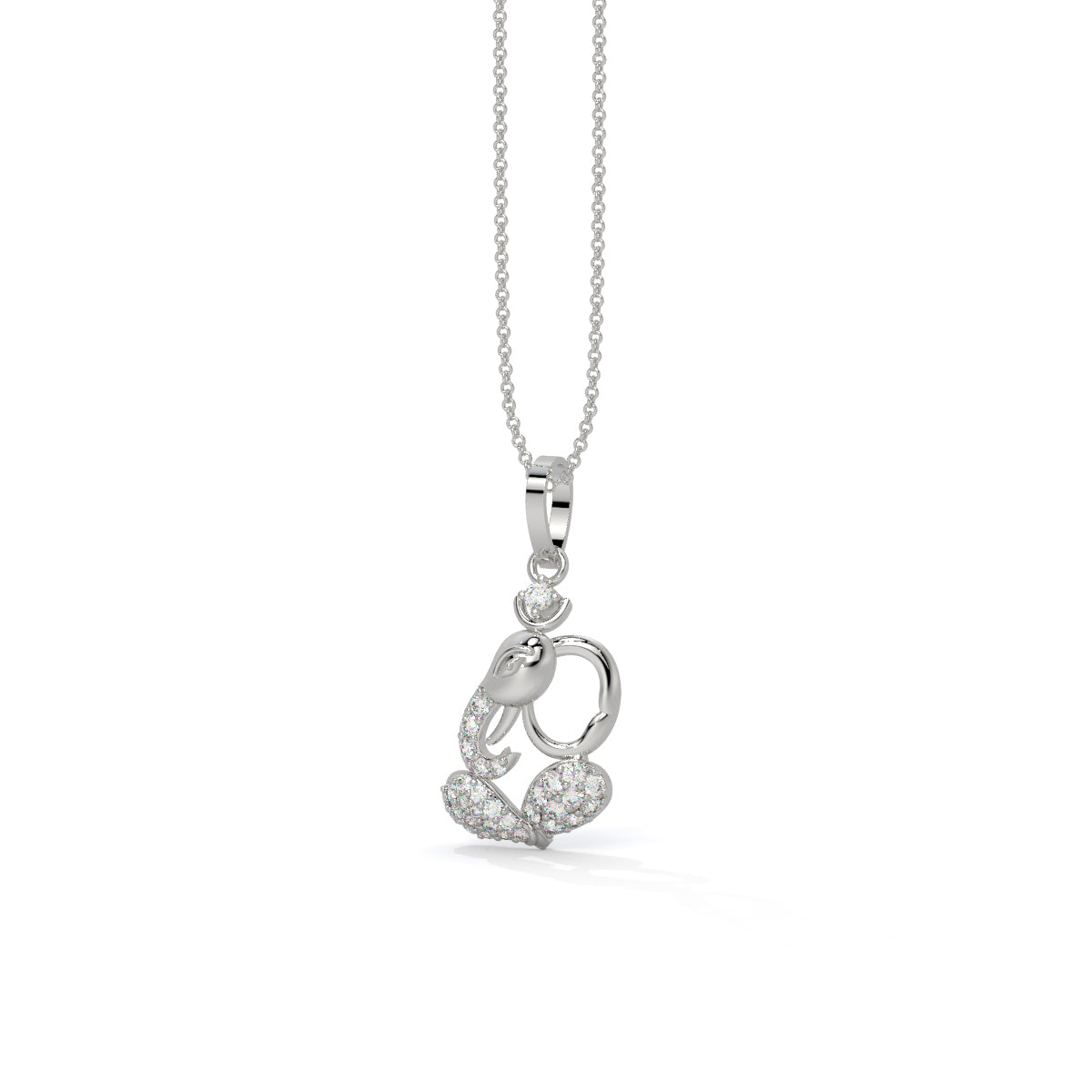 Divine Lord Ganesha Diamond Pendant
