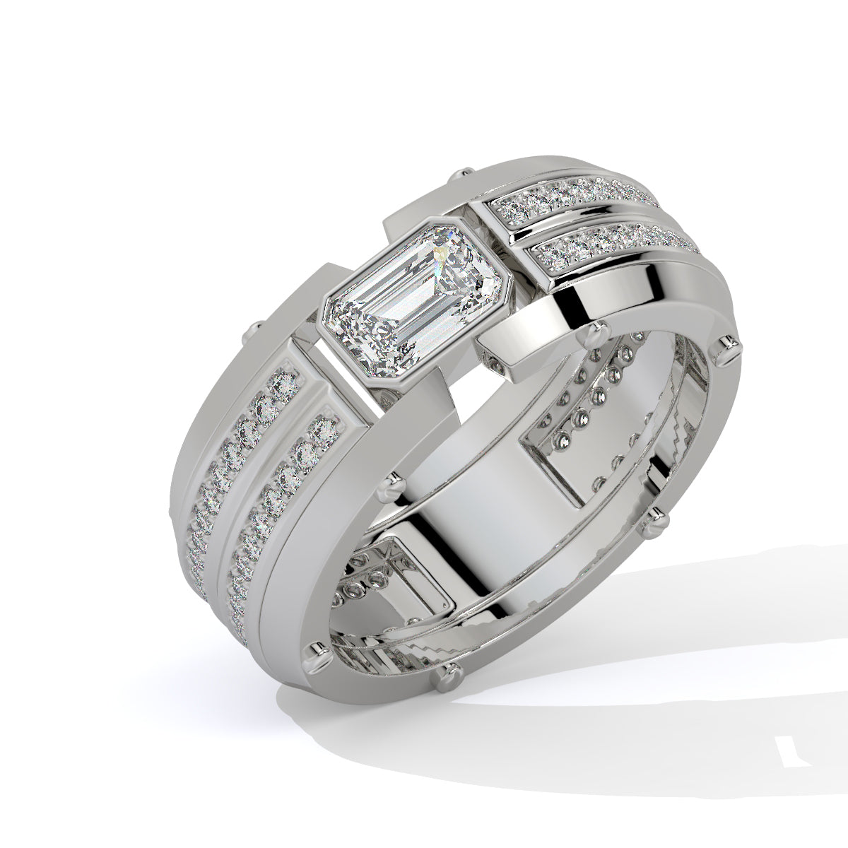 Elegant Two-Tone Diamond Eternity Ring
