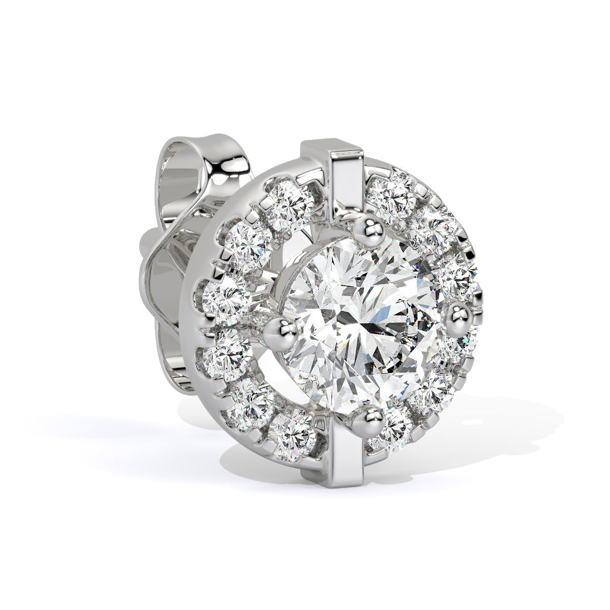 Solara Crown Men's Diamond Circle Stud