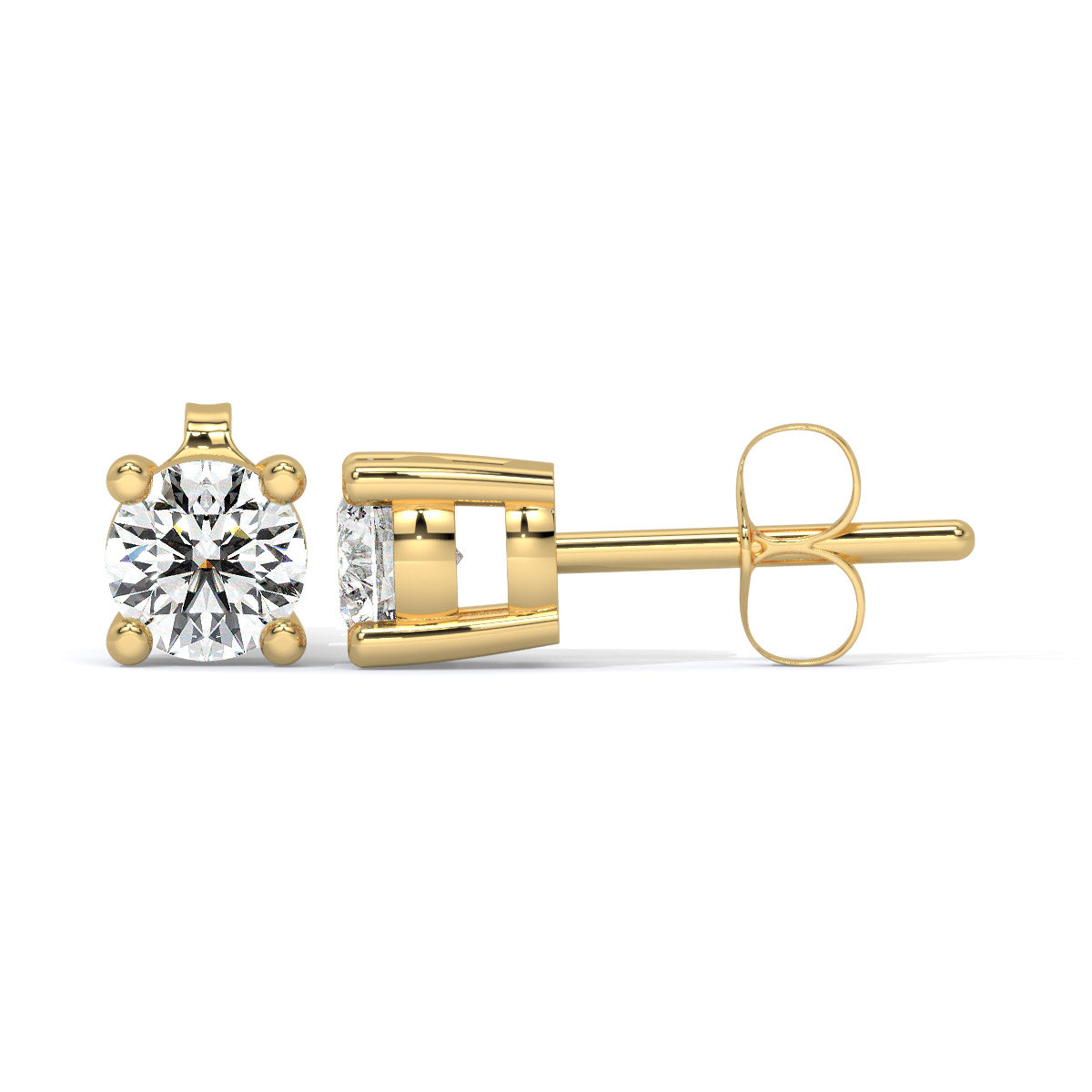 Shining Solitaire Diamond Studs