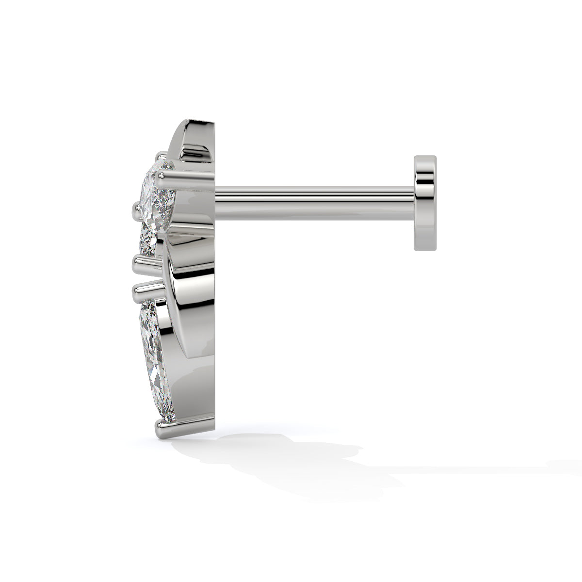 Dewdrop Blossom Diamond Nose Pin