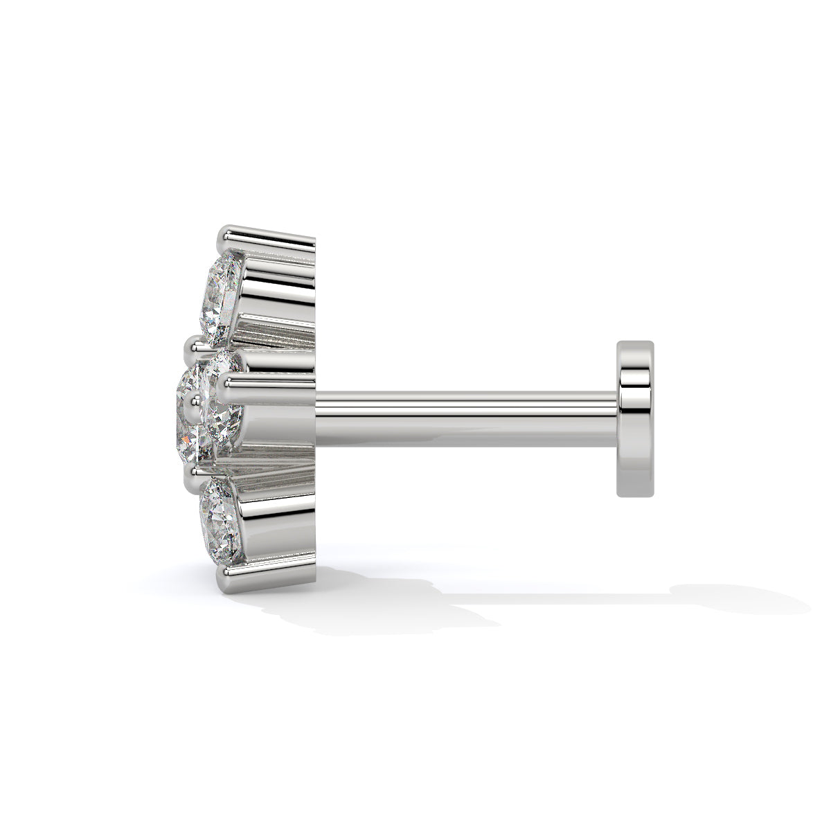 Radiant Starburst Diamond Nose Pin