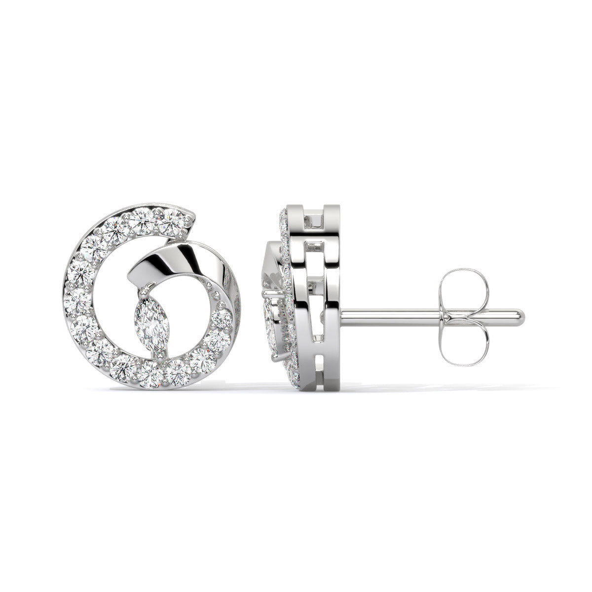 Seraphine Loop Sparkling Diamond Studs