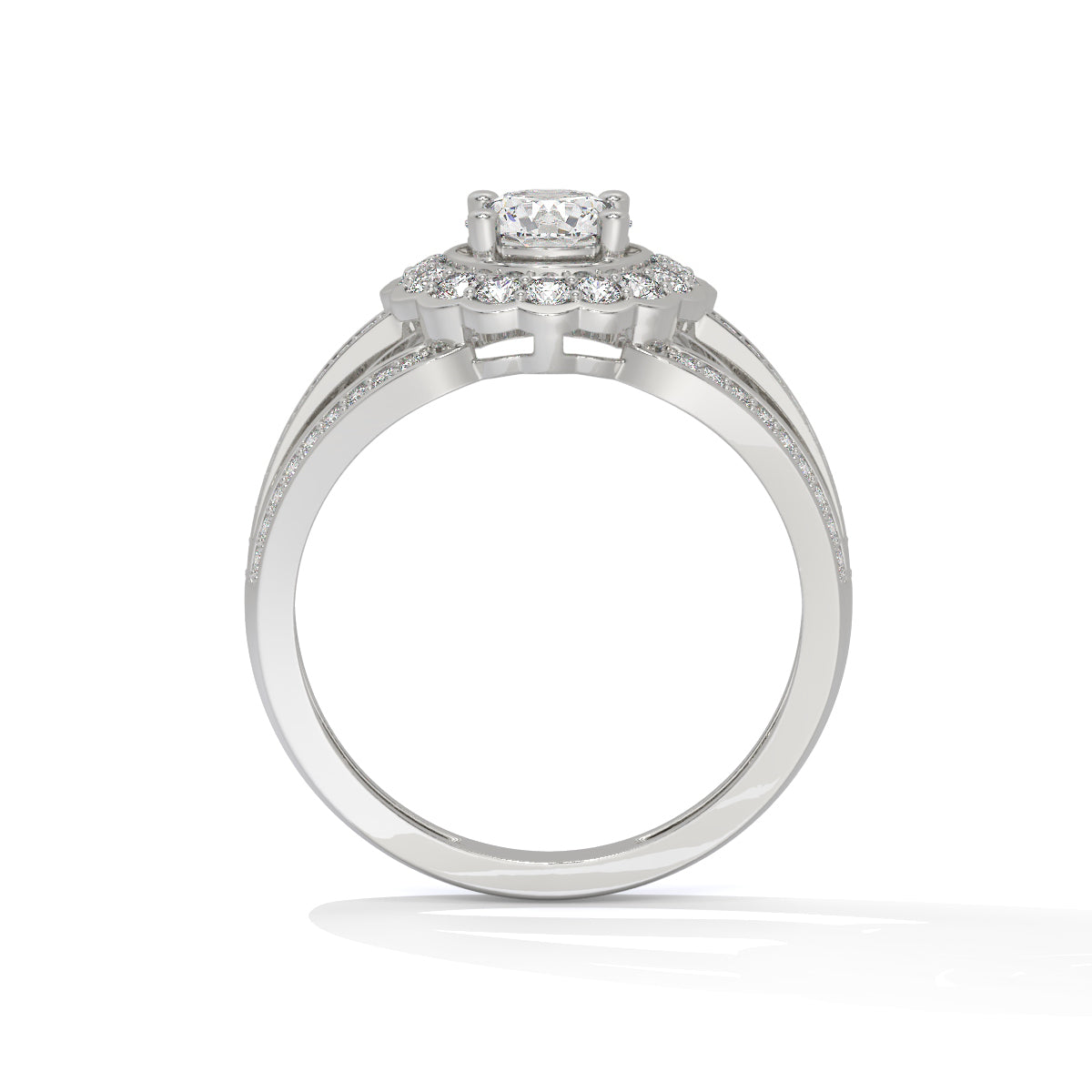 Split-Shank Diamond Ring