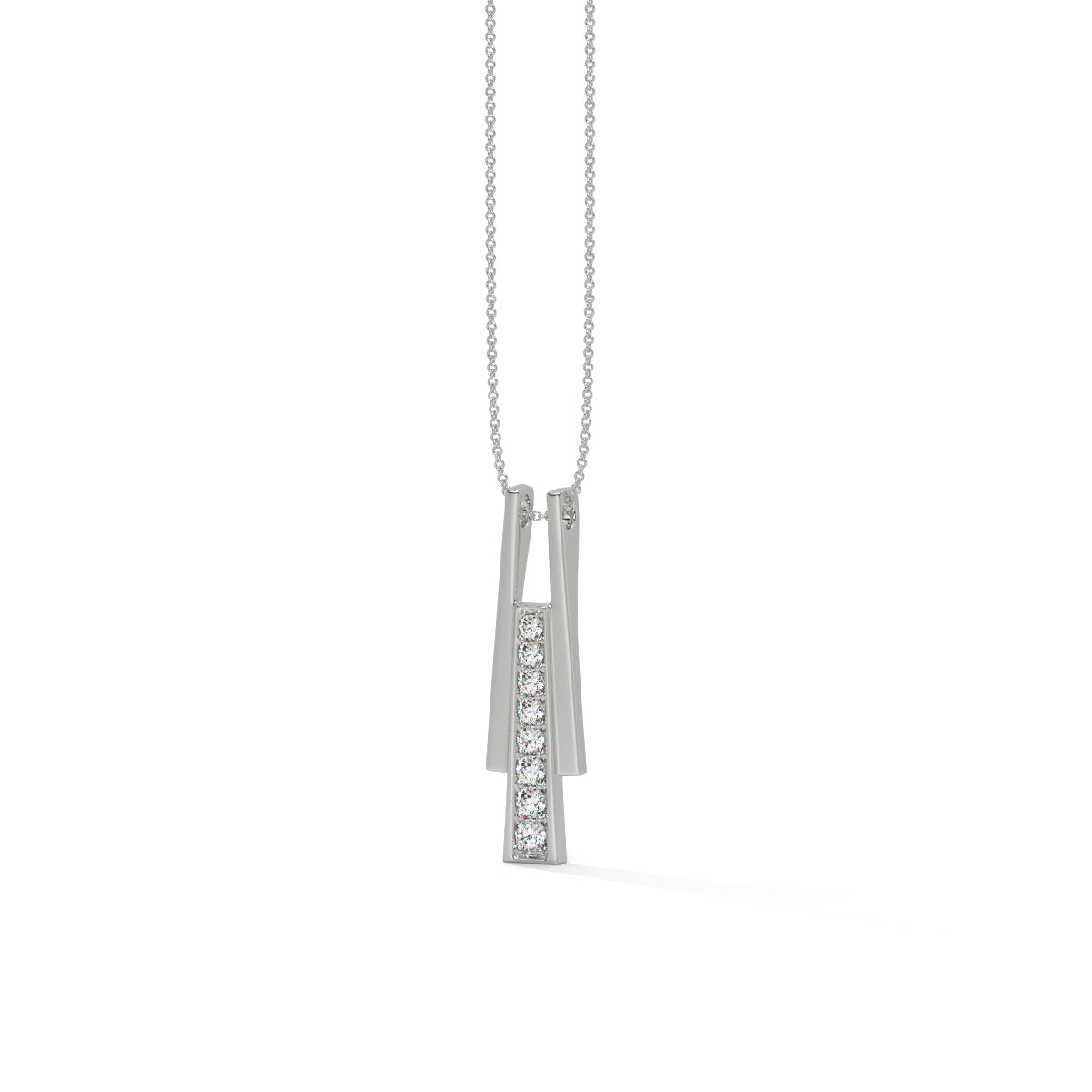 Sleek Elegance Diamond Bar Pendant