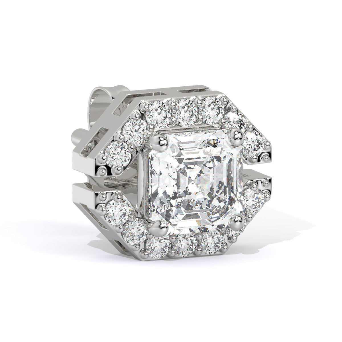 Glintara Edge Men's Diamond Stud