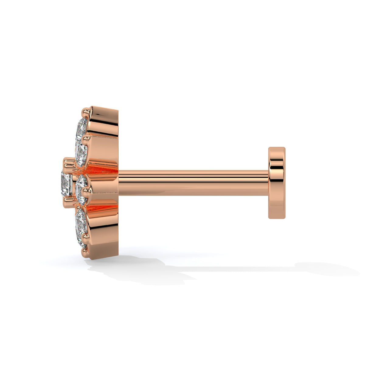 Floral Bloom Diamond Nose Pin