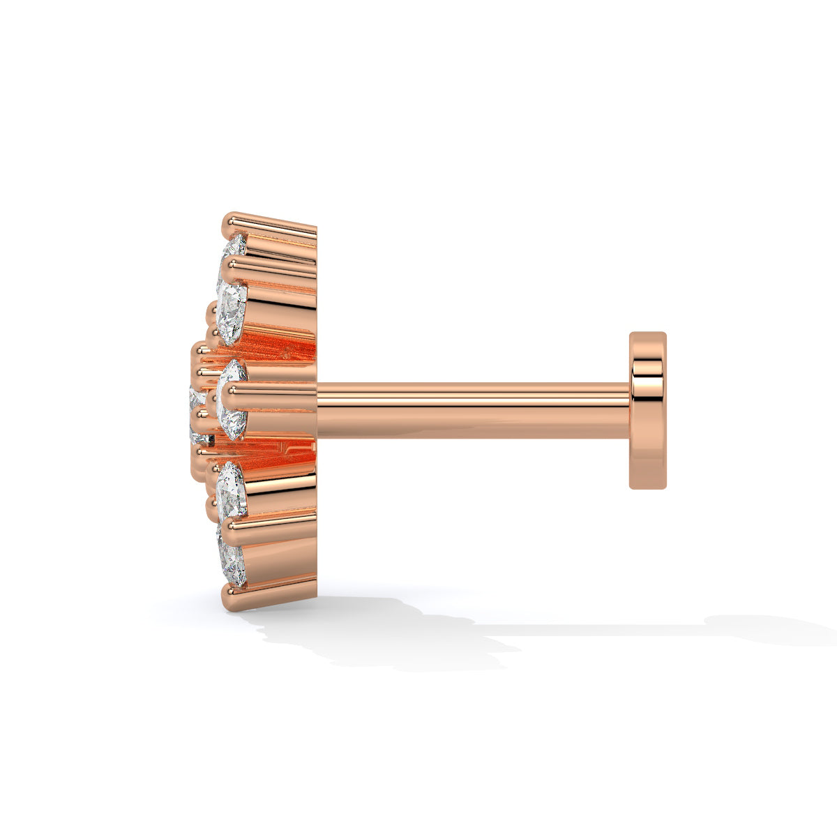 Snowflake Sparkle Diamond Nose Pin